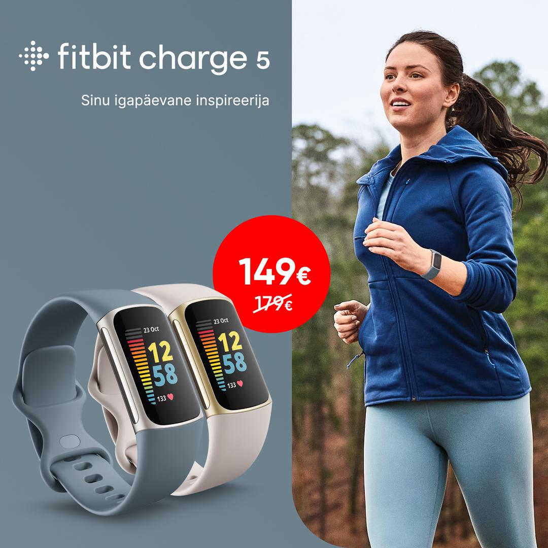 Moderne ja võimekas Fitbit Charge 5 nutivõru on 30€ soodsam - Photopoint