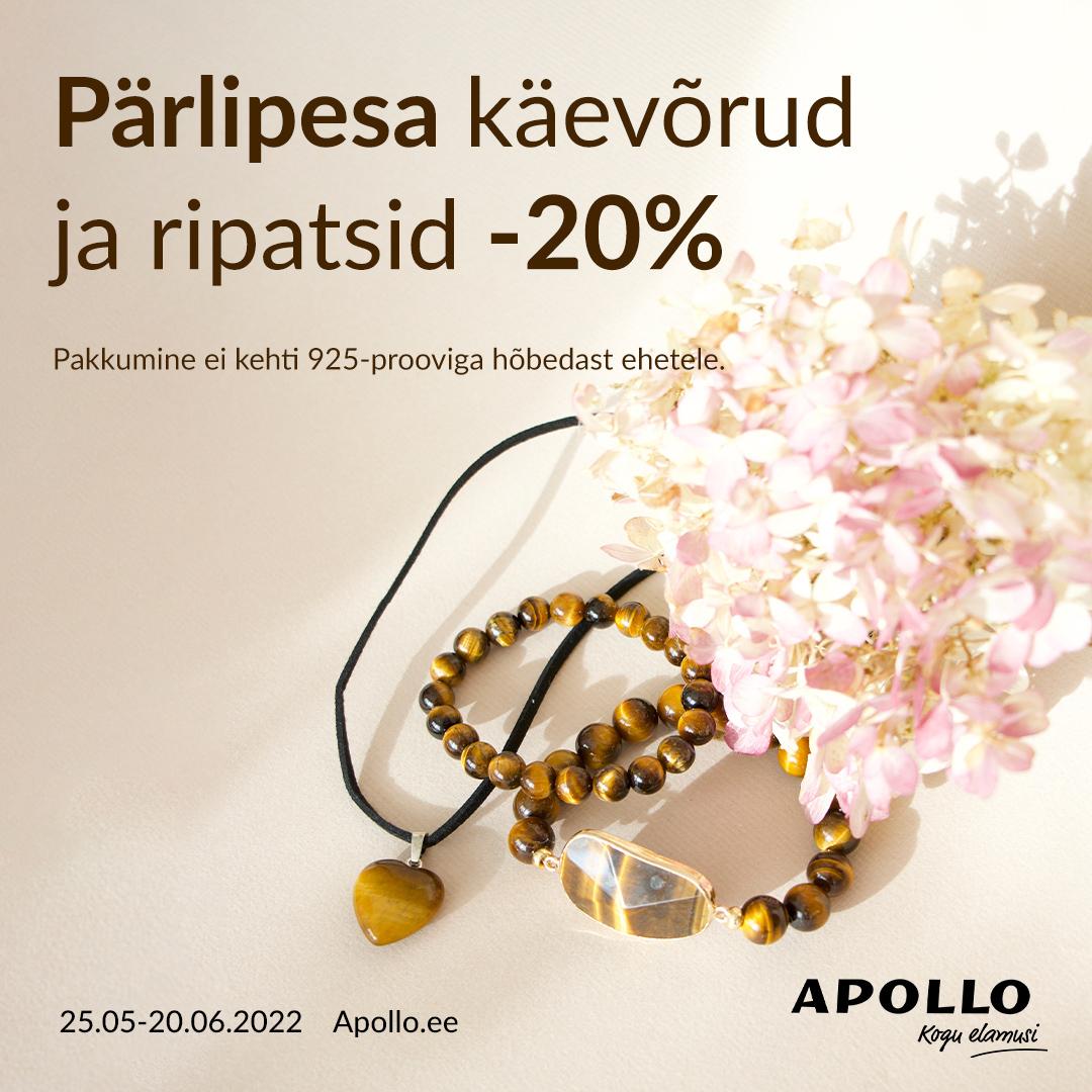 Pärlipesa käevõrud ja ripatsid -20%! - Apollo