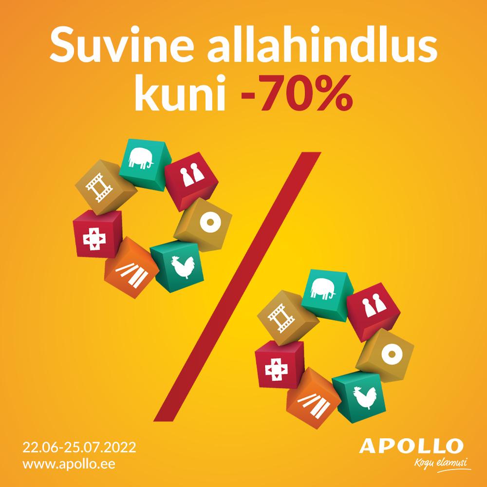 Suvine allahindlus kuni -70%! - Apollo