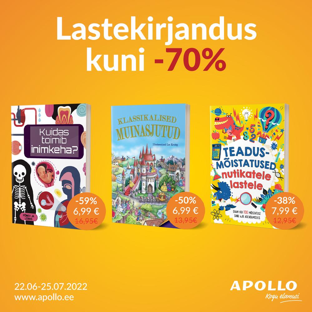 SUVEALE: lastekirjandus kuni -70%! - Apollo