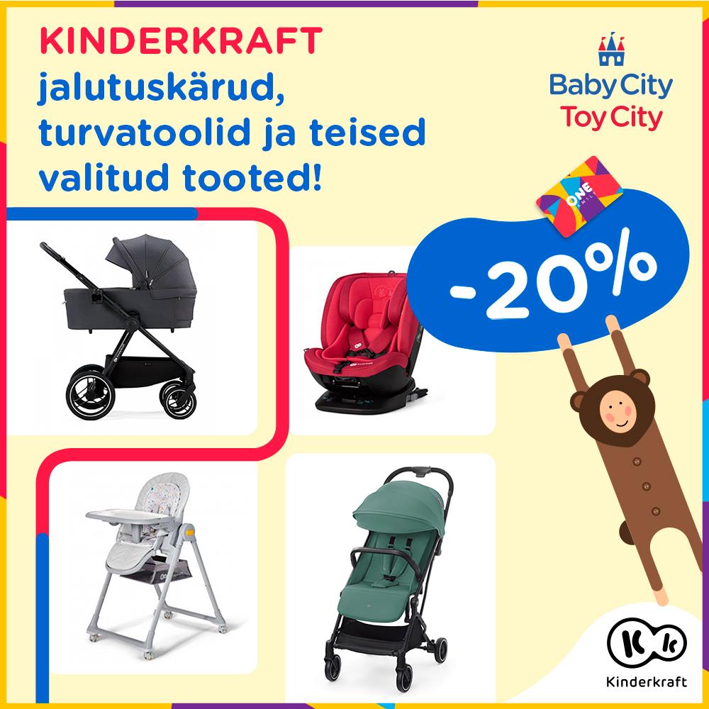 KINDERKRAFT jalutuskärud, turvatoolid ja teised valitud tooted -20%! - Babycity