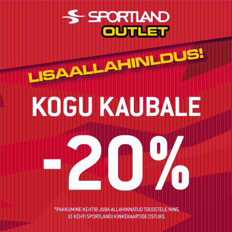 SOP I 7.-9.10 Lisaallahindlus -20% - Sportland Outlet