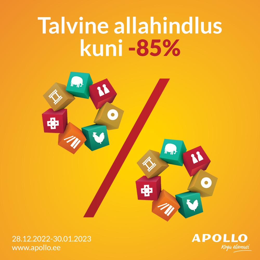 Suur TALVEALE Apollos! Hinnad all kuni -85% - Apollo