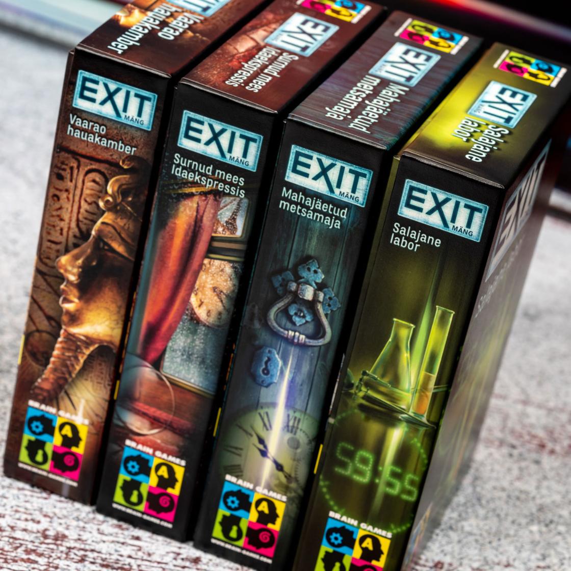 EXIT põgenemistoa mängud ja seiklusraamatud -20% - Brain Games