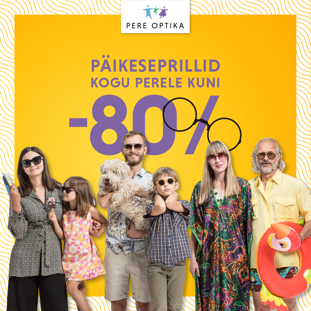 Kõik päikeseprillid kuni -80% - Pere Optika