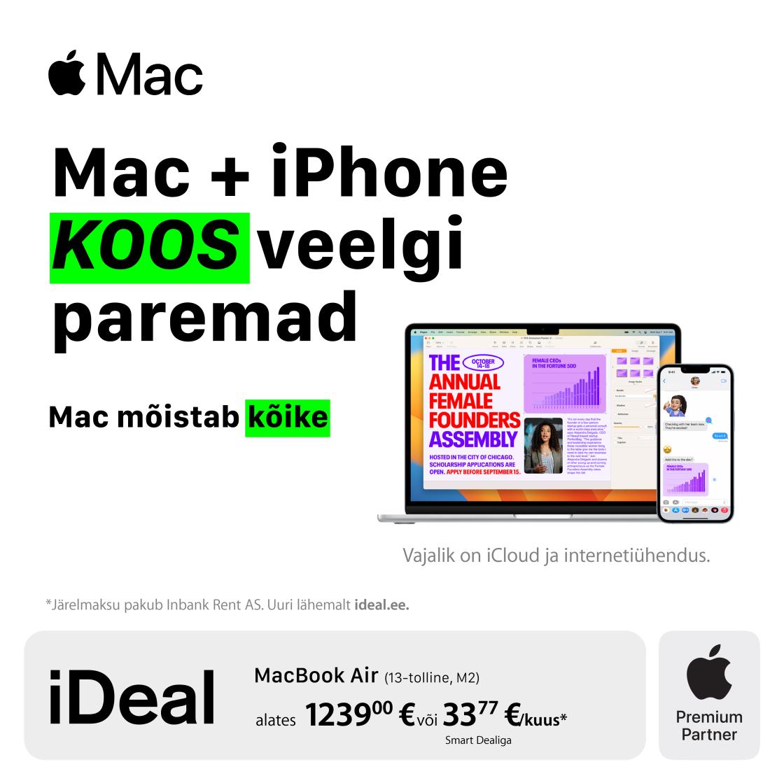 Maci ja iPhone’i eripakkumised - iDeal