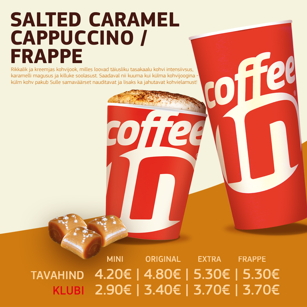 Aprilli kuujook - Salted Caramel Cappuccino / Frappe - Coffee In & Yo!