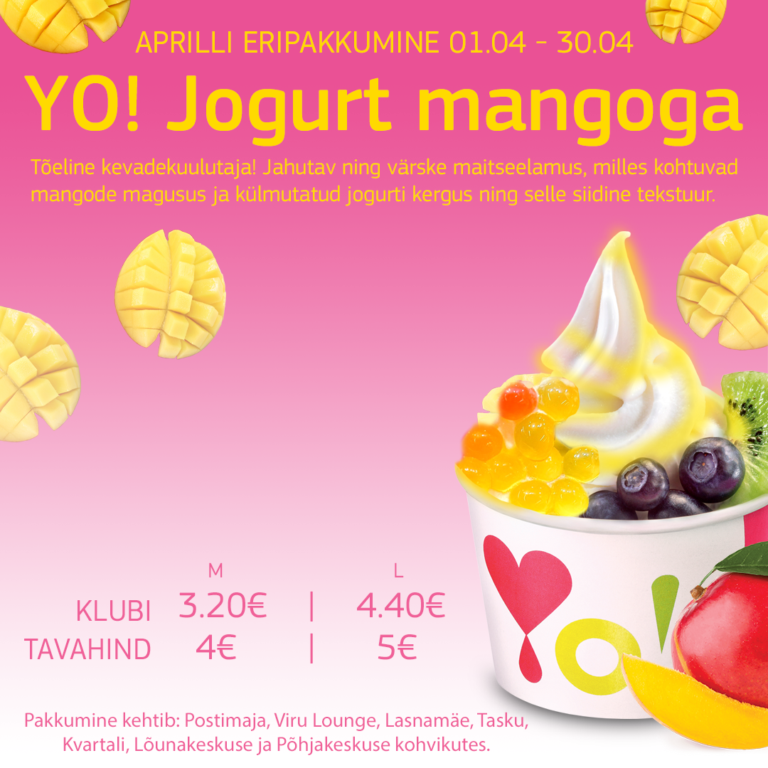 Eripakkumine - Yo! jogurt mangoga! - Coffee In & Yo!