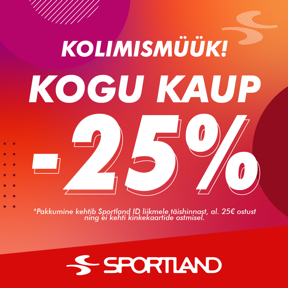 27.-29.04 kogu kaup -25%* - Sportland
