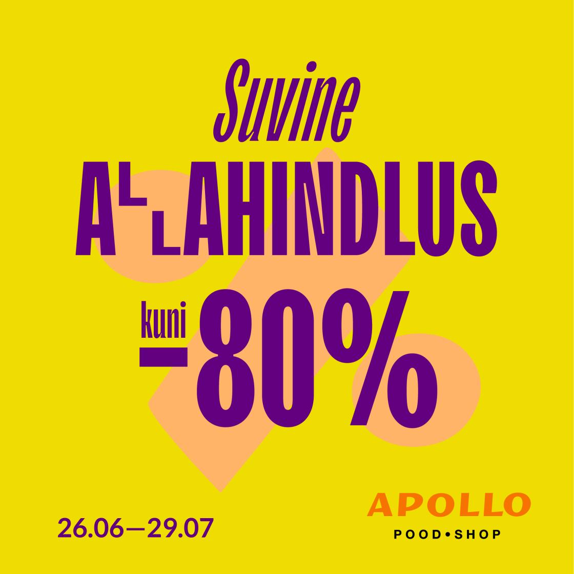 Soodustame lugemist! Suveale kuni -80% - Apollo