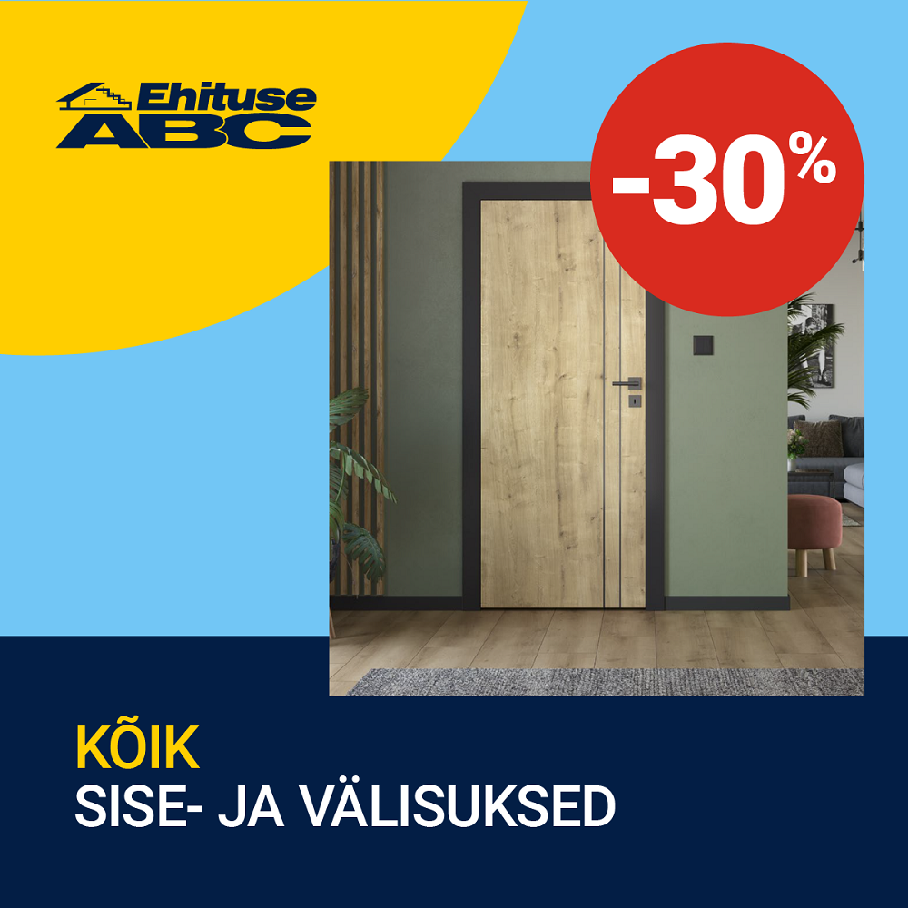 Kõik sise- ja välisuksed -30% - Ehituse ABC