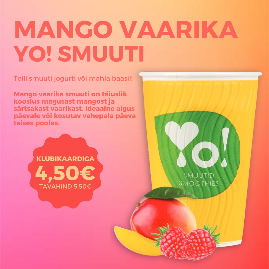 Eripakkumine - Mango Vaarika Smuuti - Coffee In & Yo!