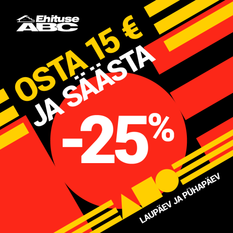 Osta 15€ eest ja säästa -25% - Ehituse ABC