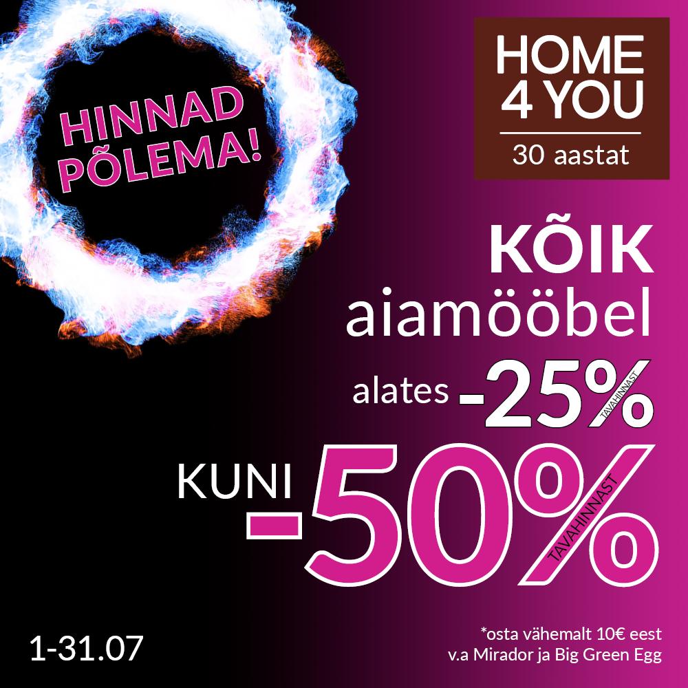 Hinnad põlevad! Aiamööbel alates -25% kuni -50% - Home4you