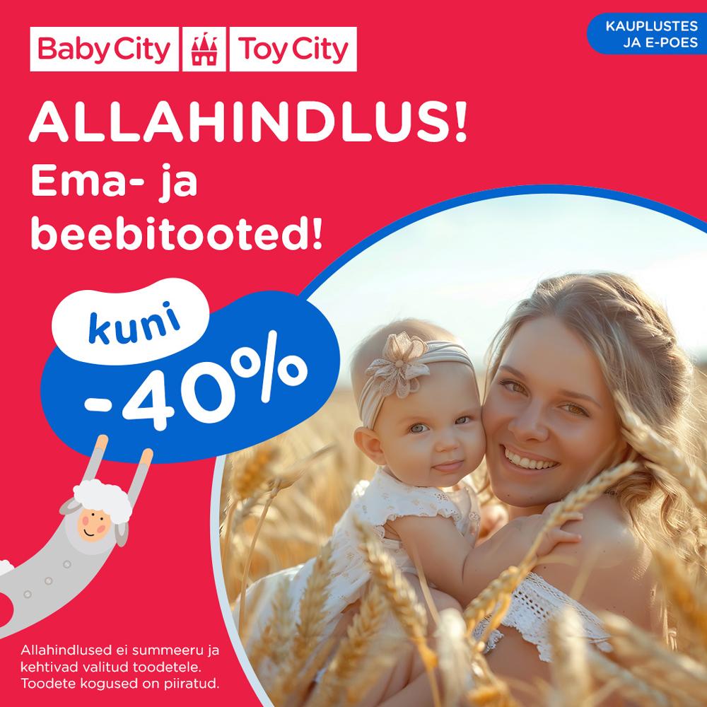 Ema- ja beebitooted kuni -40%! - Babycity