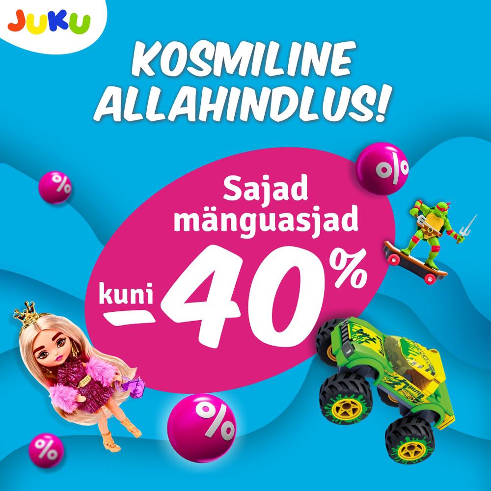 Kosmiline allahindlus! Sajad mänguasjad kuni -40%! - Juku Mänguasjakeskus