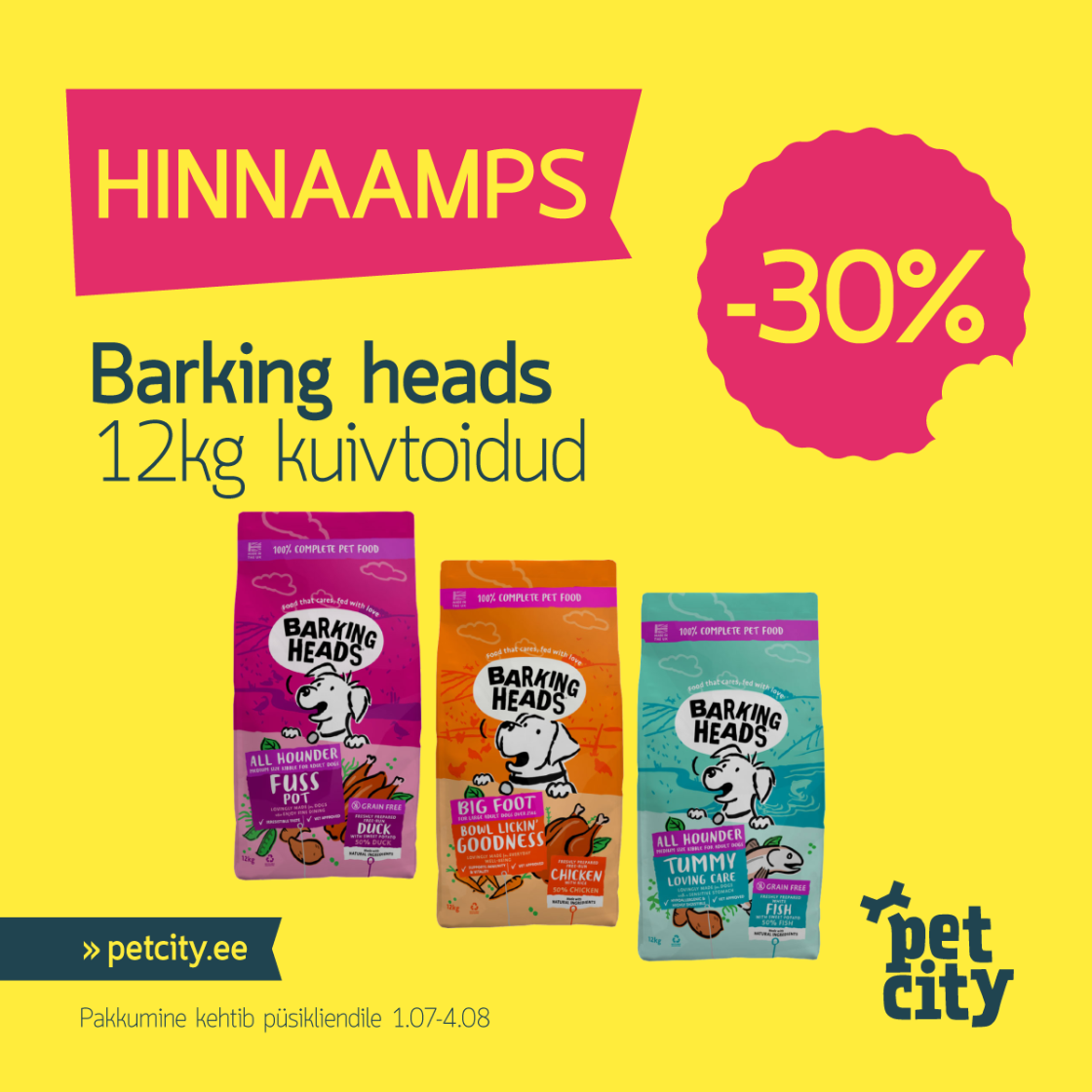 Hinnaamps PetCity kauplustes kuni -40% - PetCity