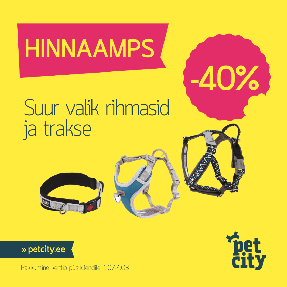 Hinnaamps PetCity kauplustes kuni -40% - PetCity