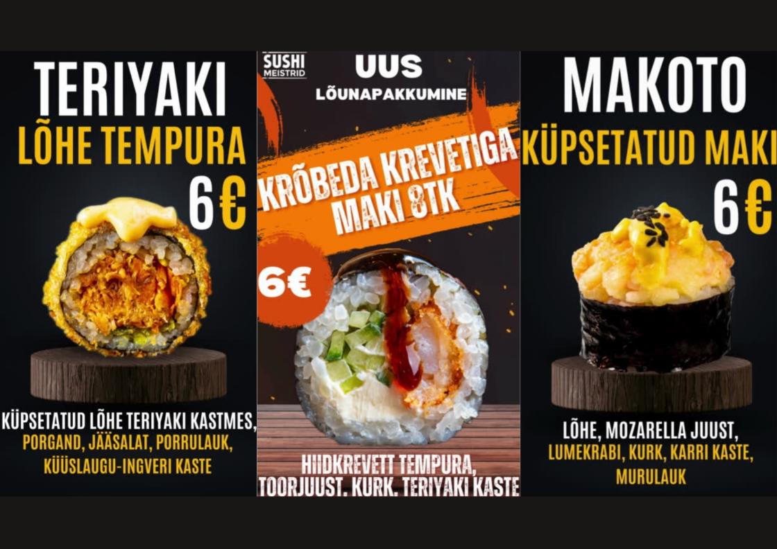 Sushi Meistrite lõunapakkumine - Sushi Meistrid