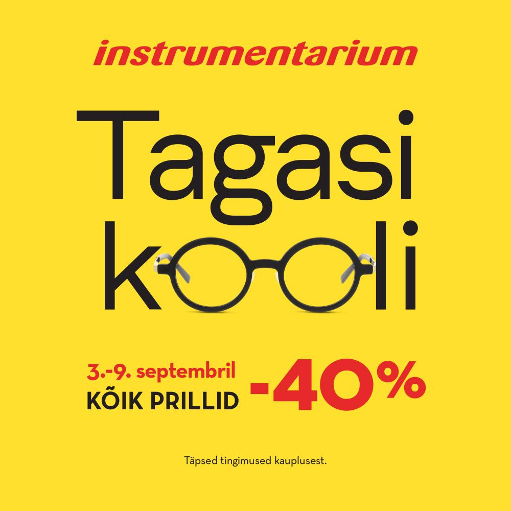 Tagasi kooli! Prillid -40% - Instrumentarium