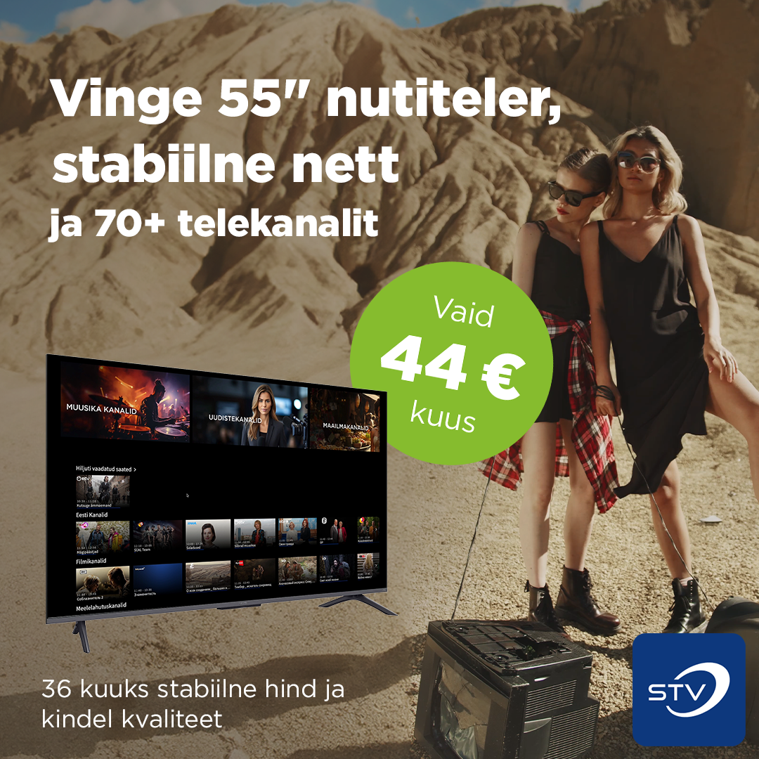 Vinge nutiteler, stabiilne nett ja 70+ telekanalit vaid 44€ kuus - STV