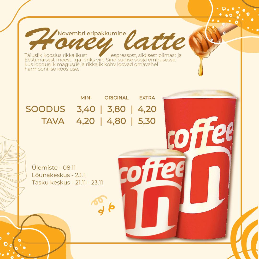 Suur Suusalaat - Honey Latte - Coffee In & Yo!