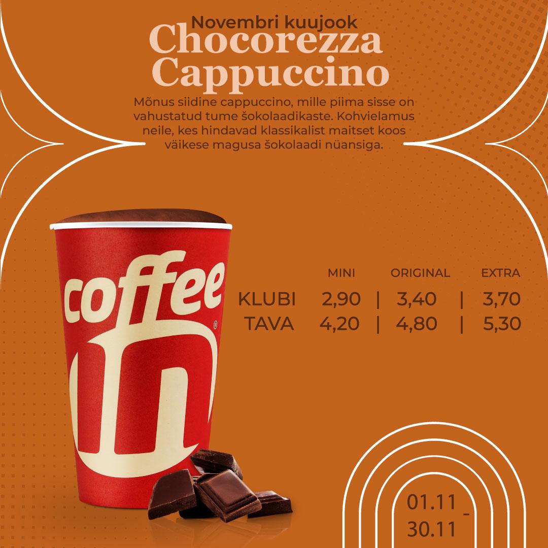 Novembri kuujook - Chocorezza Cappuccino - Coffee In & Yo!