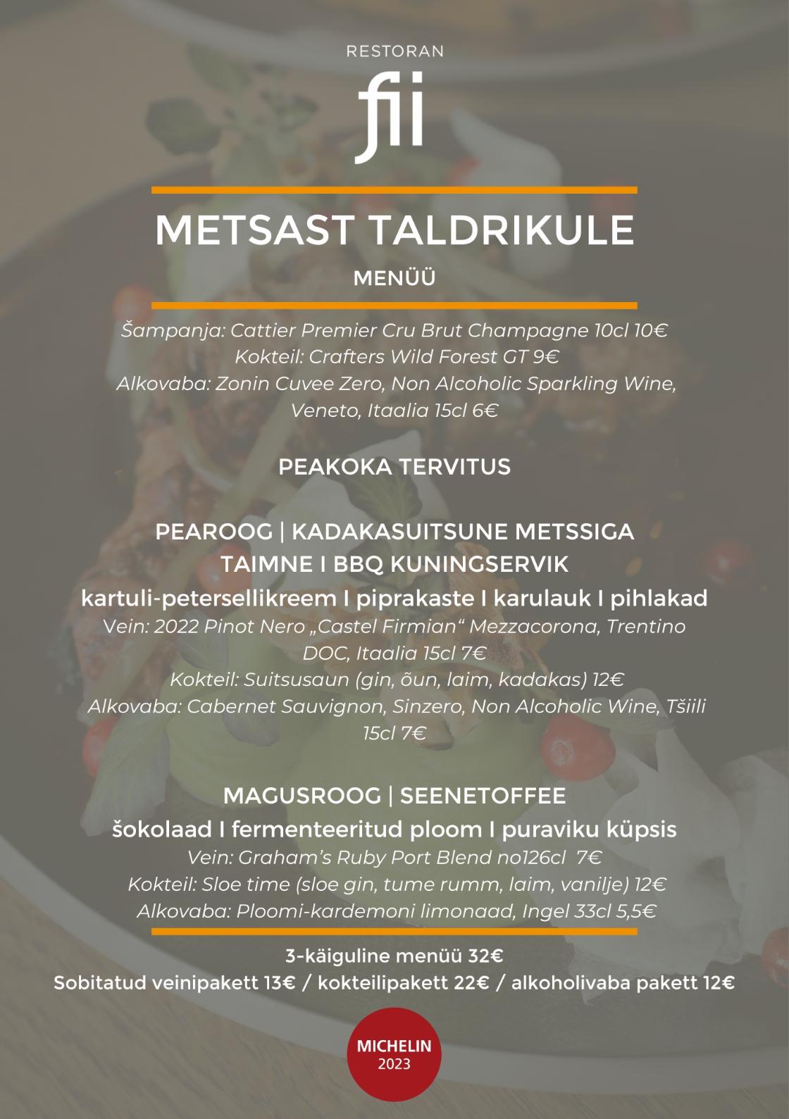 Metsast taldrikule - Fii