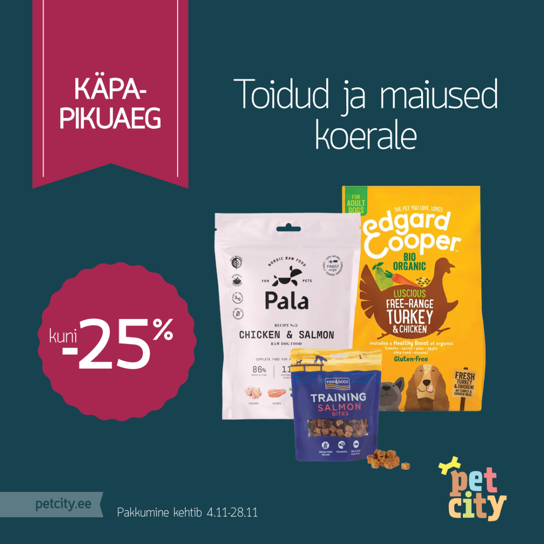 Toidud ja maiused koerale kuni -25% - PetCity