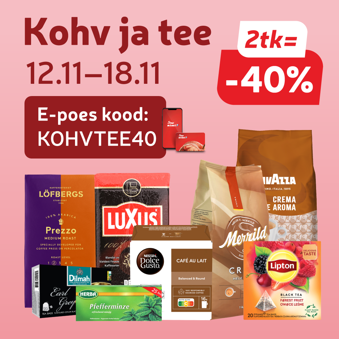 Kohv ja tee 2=-40% - Rimi Hyper