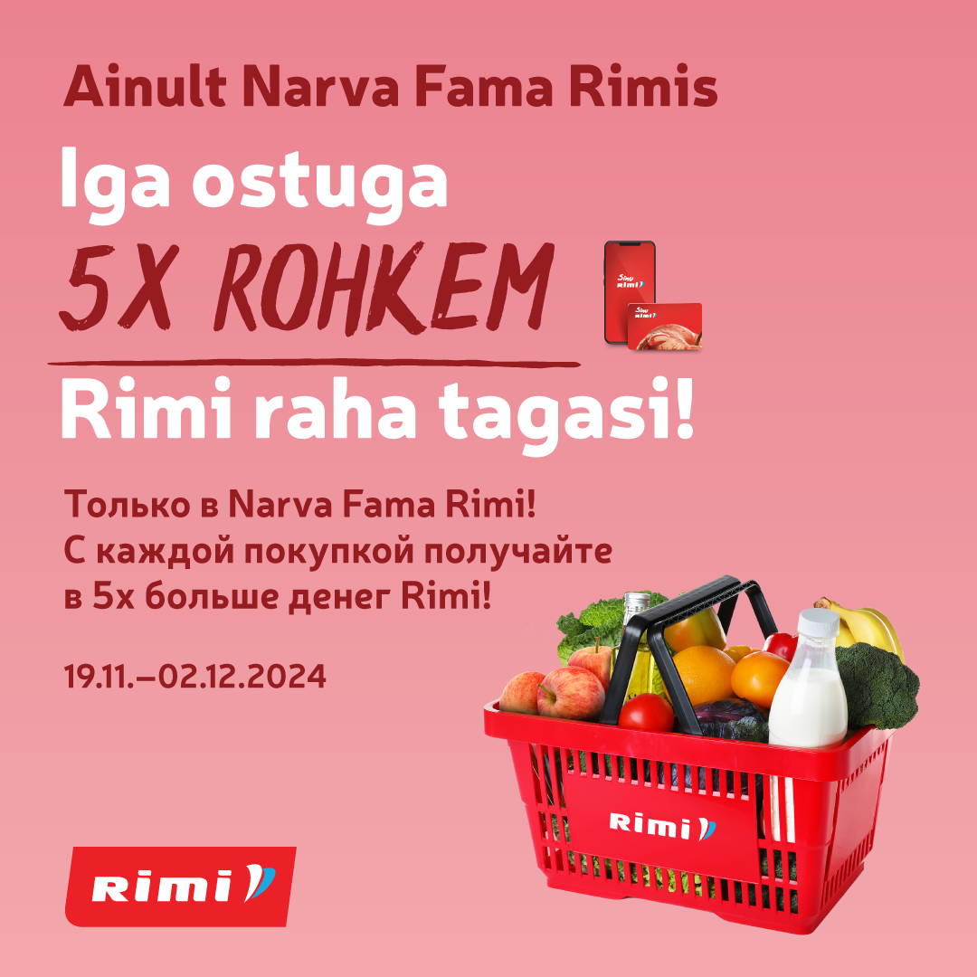 5x rohkem Rimi raha tagasi! - Rimi Hyper