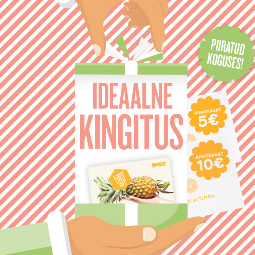 Ideaalne kingitus on Boosti kinkekaart - Boost