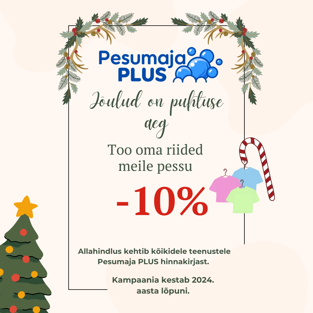 Kõik pesumaja teenused -10%! - Pesumaja Plus