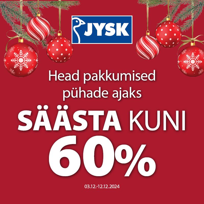 Head pakkumised pühade ajaks - Jysk