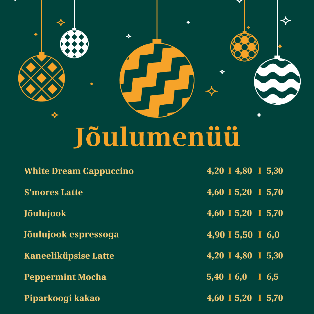 Coffee In Jõulumenüü - Coffee In & Yo!