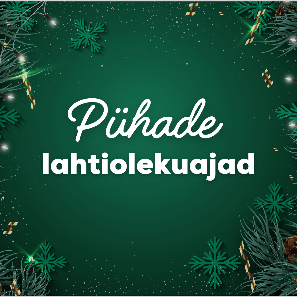 Lahtiolekuajad pühadel