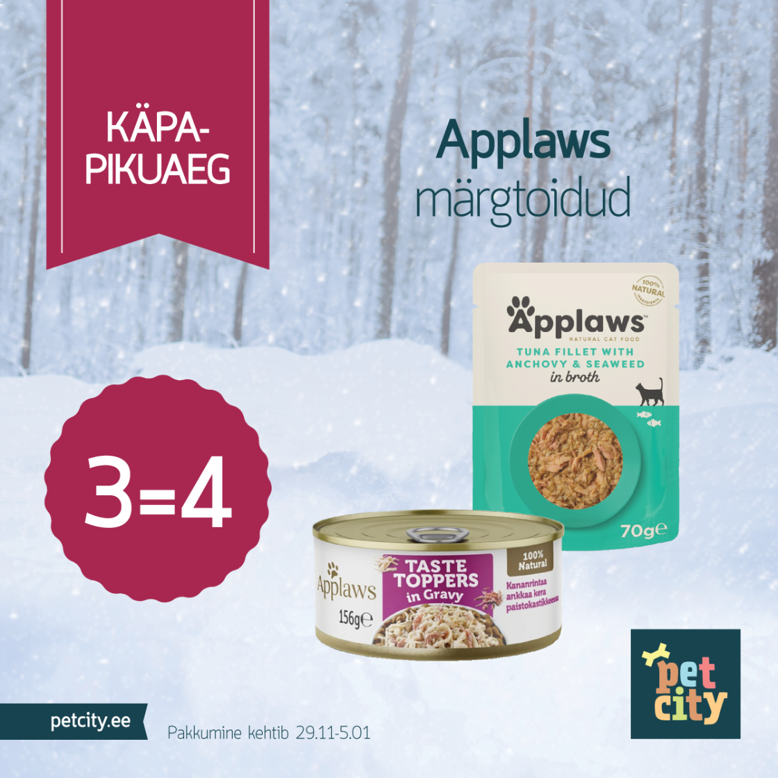 Applaws märgtoidud 3=4 ! - PetCity