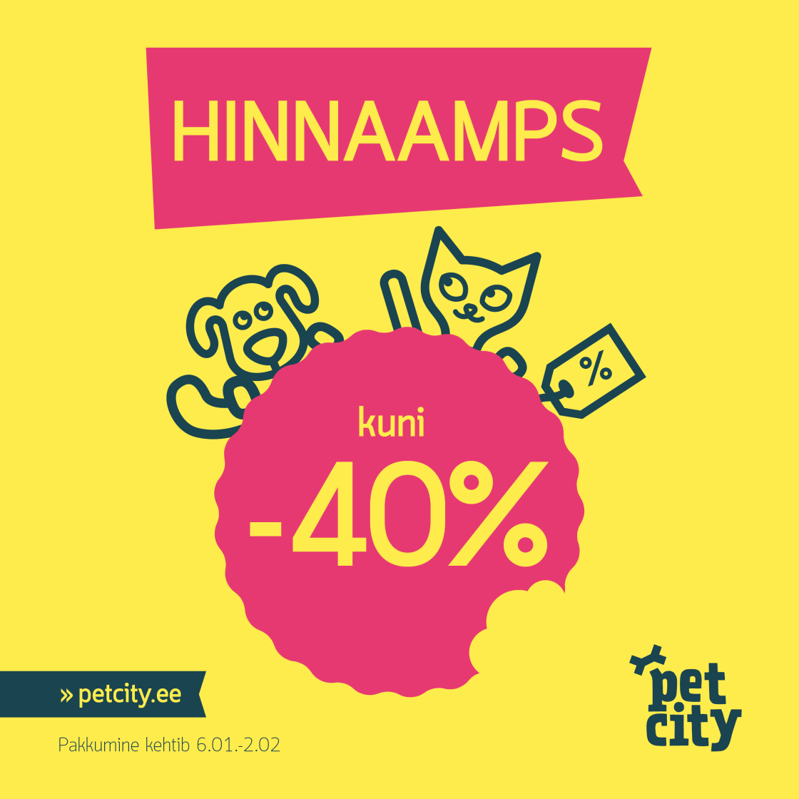 Hinnaamps - Suur valik tooteid kuni -40%! - PetCity