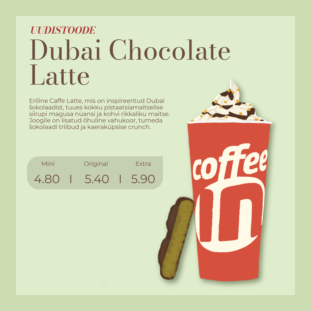 UUS! Dubai Chocolate Latte - Coffee In & Yo!