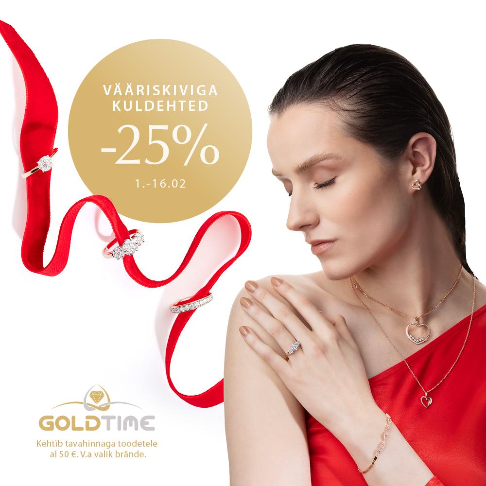 Vääriskiviga kuldehted -25% - Goldtime