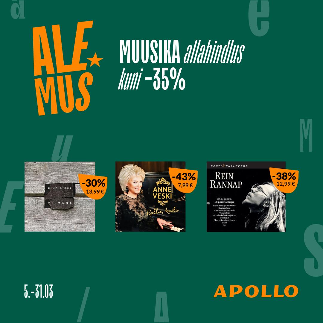 ALEMUS: raamatud ja elamustooted kuni -80% - Apollo