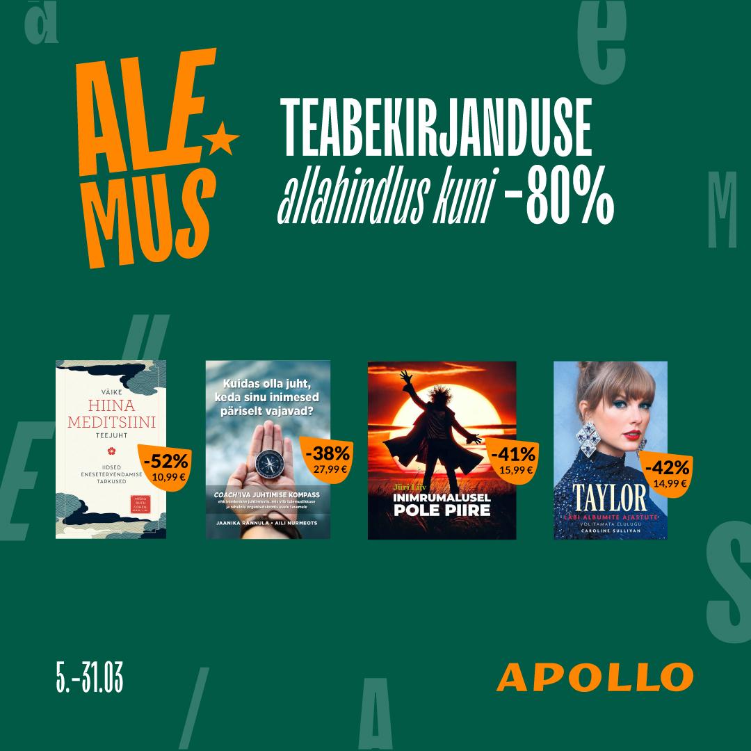 ALEMUS: raamatud ja elamustooted kuni -80% - Apollo