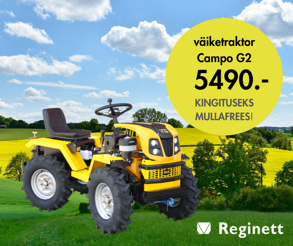 UUS! Väiketraktor Campo G2 4x4 - Husqvarna Reginett