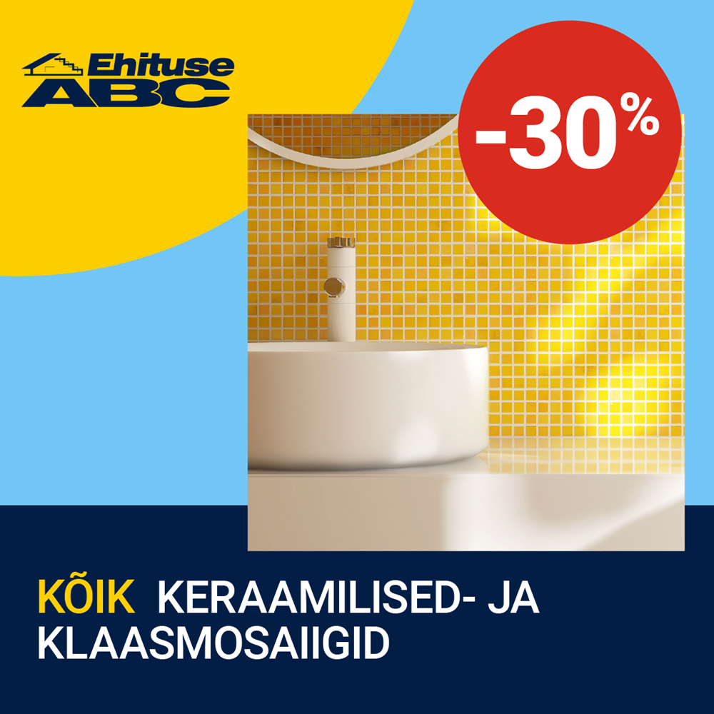 Kõik keraamilised- ja klaasmosaiigid -30% - Ehituse ABC