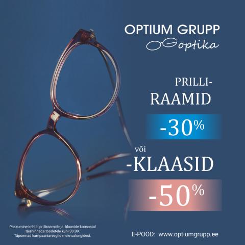 Selgeim pakkumine Optium Grupp Optikas!