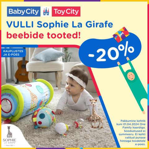 VULLI Sophie La Girafe beebide tooted -20%!