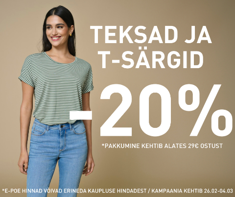 Teksad ja t-särgid -20%