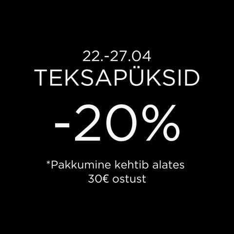 TEKSAPÜKSID -20%