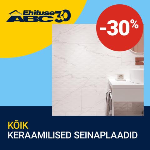 Kõik keraamilised seinaplaadid -30%