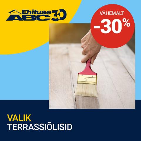 Valik terrassiõlisid vähemalt -30%